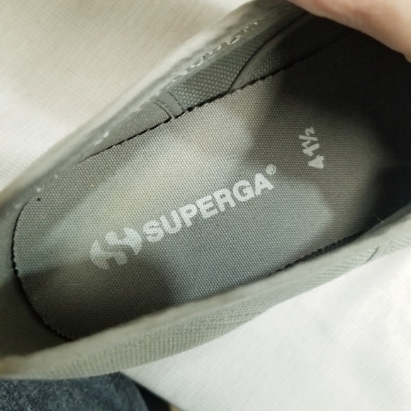 Superga Womens Platform Shoes Gray Low Top Canvas Sneaker‎ Skater Hipster 41.5 - Picture 3 of 15